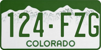 CO license plate 124FZG