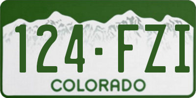 CO license plate 124FZI