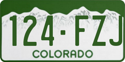 CO license plate 124FZJ