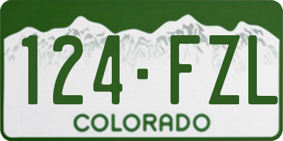 CO license plate 124FZL