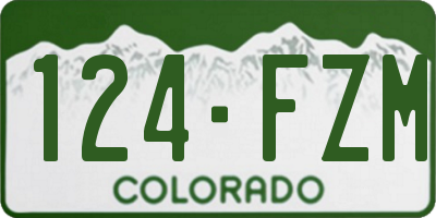 CO license plate 124FZM