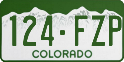 CO license plate 124FZP