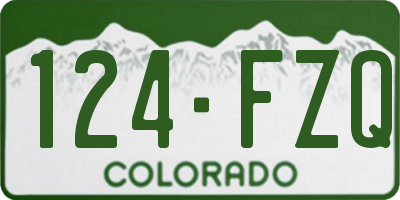 CO license plate 124FZQ