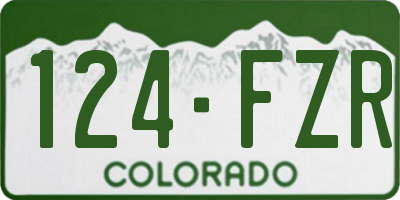 CO license plate 124FZR