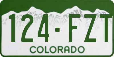 CO license plate 124FZT
