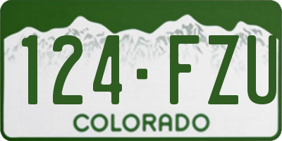 CO license plate 124FZU