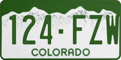 CO license plate 124FZW