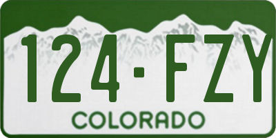 CO license plate 124FZY