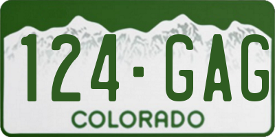 CO license plate 124GAG