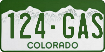 CO license plate 124GAS