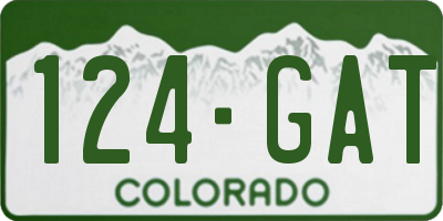 CO license plate 124GAT