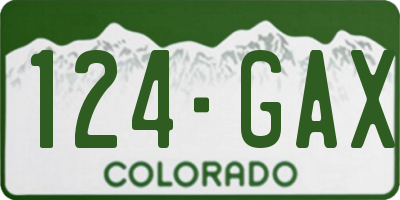 CO license plate 124GAX
