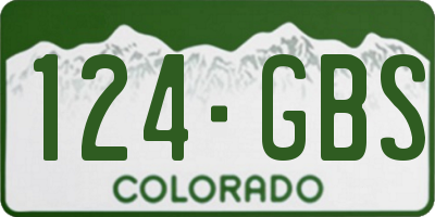 CO license plate 124GBS