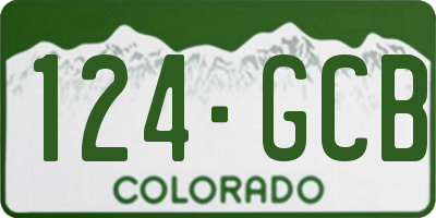 CO license plate 124GCB