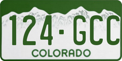 CO license plate 124GCC