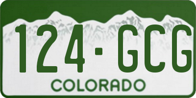 CO license plate 124GCG