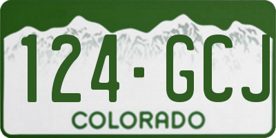 CO license plate 124GCJ