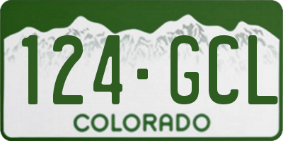 CO license plate 124GCL