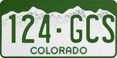 CO license plate 124GCS
