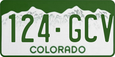 CO license plate 124GCV