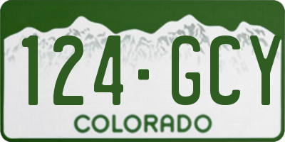 CO license plate 124GCY