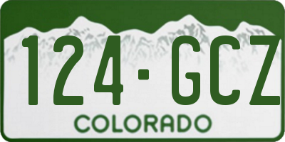 CO license plate 124GCZ