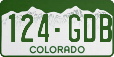 CO license plate 124GDB