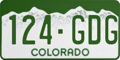 CO license plate 124GDG