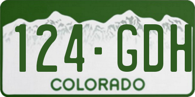 CO license plate 124GDH