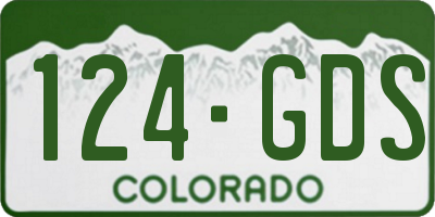 CO license plate 124GDS