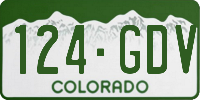 CO license plate 124GDV