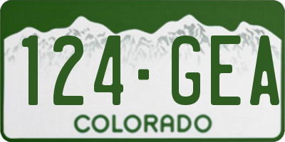 CO license plate 124GEA