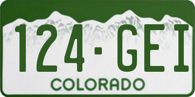 CO license plate 124GEI