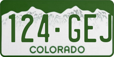 CO license plate 124GEJ