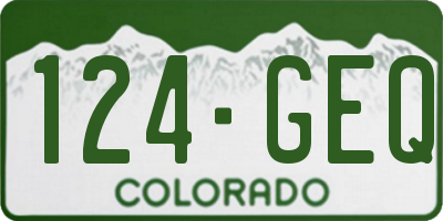 CO license plate 124GEQ