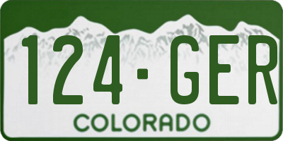 CO license plate 124GER