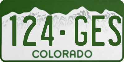 CO license plate 124GES