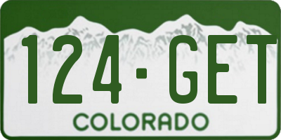 CO license plate 124GET