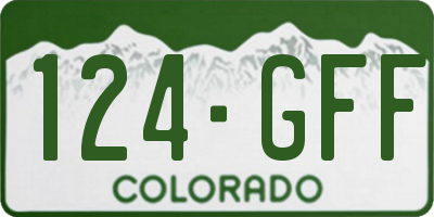 CO license plate 124GFF
