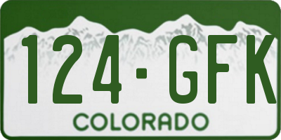 CO license plate 124GFK