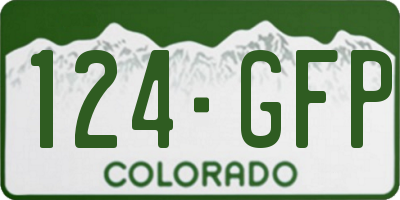 CO license plate 124GFP