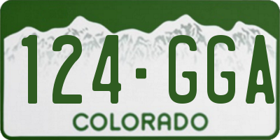 CO license plate 124GGA