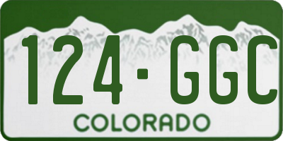 CO license plate 124GGC