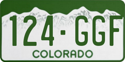 CO license plate 124GGF