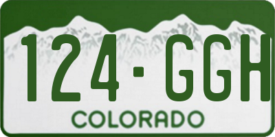 CO license plate 124GGH