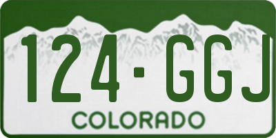CO license plate 124GGJ