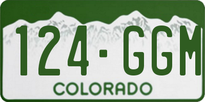 CO license plate 124GGM