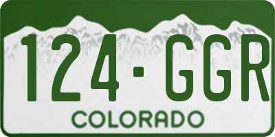 CO license plate 124GGR