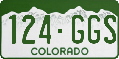 CO license plate 124GGS