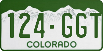 CO license plate 124GGT